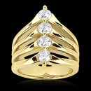 0.75 carats DIAMOND RING 4 stone engagement ring gold