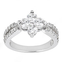 1.08 Ct. Diamond wedding ring F VVS1 gold ring new