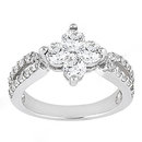 1.08 Ct. Diamond wedding ring F VVS1 gold ring new