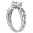 1.08 Ct. Diamond wedding ring F VVS1 gold ring new