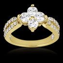 1.08 Ct. Diamond wedding ring F VVS1 gold ring new