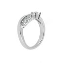 1 Ct. Diamond engagement ring 5 stone white gold ring
