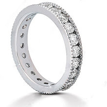 1.47 Ct. White gold & E VVS1 diamonds wedding band
