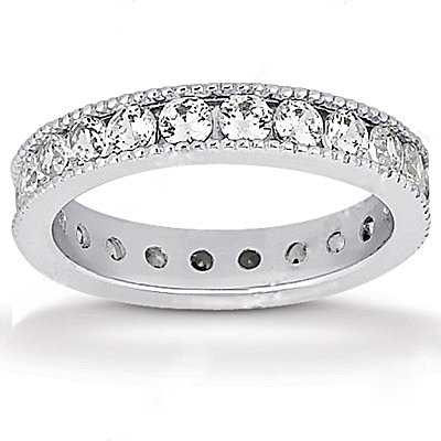 1.47 Ct. White gold & E VVS1 diamonds wedding band