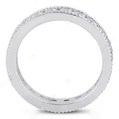 1.47 Ct. White gold & E VVS1 diamonds wedding band