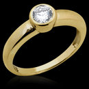 0.75 Ct. G SI1 diamonds solitaire gold engagement ring