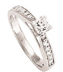 1.5 carat genuine DIAMOND RING princess cut jewelry