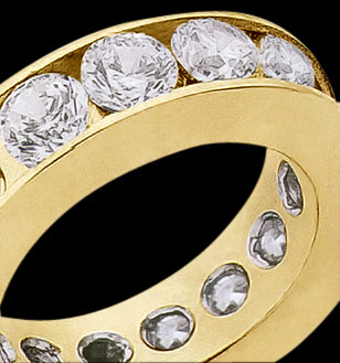2.70 carats wedding band G VS diamonds ring eternity