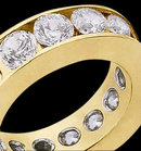 2.70 carats wedding band G VS diamonds ring eternity
