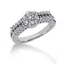 1.34 carats white gold DIAMOND RING E VVS1 wedding ring