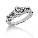 1.34 carats white gold DIAMOND RING E VVS1 wedding ring