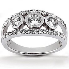 1.46 ct. DIAMONDS F VVS1 GOLD engagement ring new
