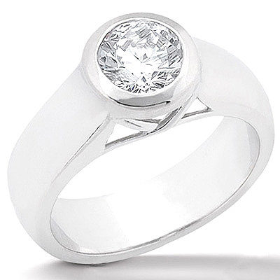 0.75 carat diamond solitaire white gold engagement ring