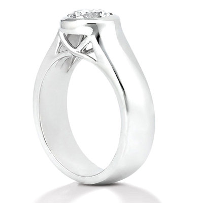 0.75 carat diamond solitaire white gold engagement ring