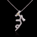 1.50 ct. yellow canary diamonds pendant lady shoe style