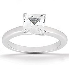 1.01 Ct PRINCESS CUT diamond wedding ring G SI1 diamond