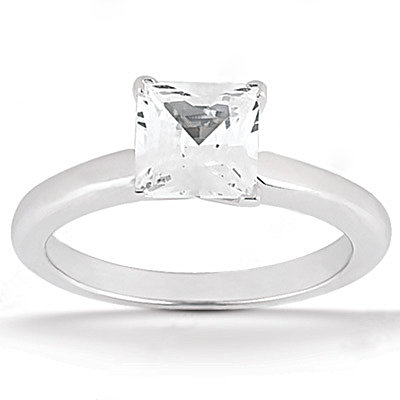 1.01 Ct PRINCESS CUT diamond wedding ring G SI1 diamond