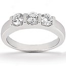 Diamonds 1.25 ct. wedding set three stone diamond ring