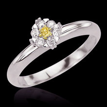 1.51 ct. yellow canary diamonds anniversary ring gold