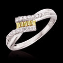 1 ct. certified yellow diamonds anniversary ring gold