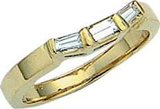 Yellow gold wedding band approx. 0.90 carats F VVS1