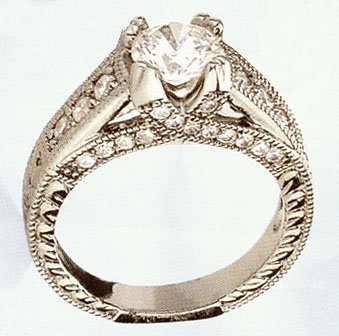 1.38 CARATS HIGH BRILLIANCE engagement ring 35 DIAMONDS