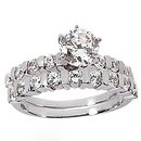 1.25 Ct. diamonds wedding band set engagement ring new