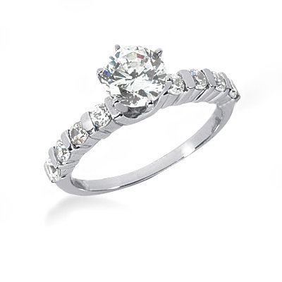 1.25 Ct. diamonds wedding band set engagement ring new