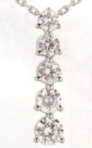 2.5 carats large big journey five 5 DIAMOND pendant