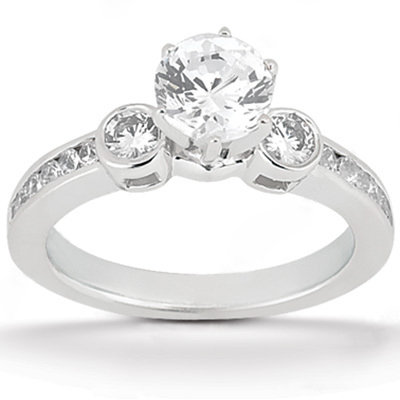 Diamond engagement ring & band set 1.25 Ct. diamonds