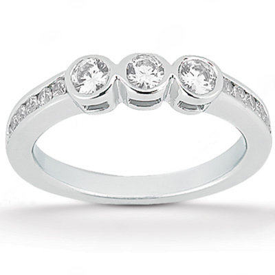 Diamond engagement ring & band set 1.25 Ct. diamonds