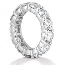 F VS1 Diamonds eternity wedding band white gold 2.1 ct.
