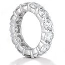 F VS1 Diamonds eternity wedding band white gold 2.1 ct.