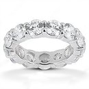 F VS1 Diamonds eternity wedding band white gold 2.1 ct.