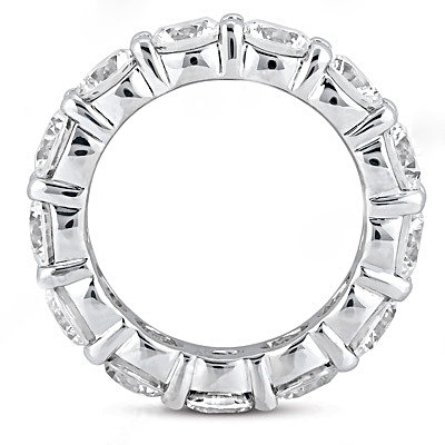 F VS1 Diamonds eternity wedding band white gold 2.1 ct.