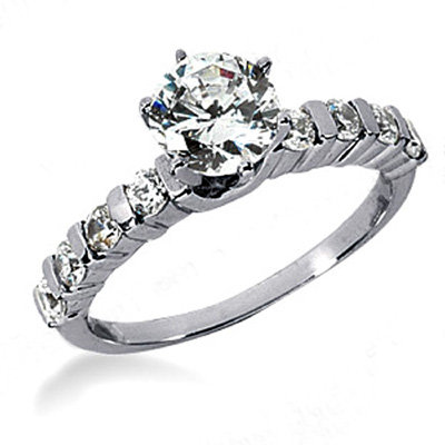 G SI1 Round diamonds 1.55 ct. gold ring jewelry new