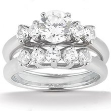 1.25 Ct. diamonds engagement band set 5 stone ring gold