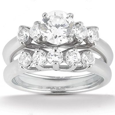 1.25 Ct. diamonds engagement band set 5 stone ring gold