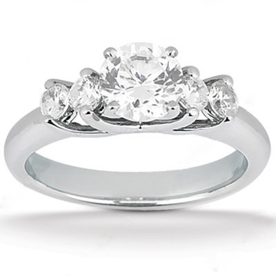 1.25 Ct. diamonds engagement band set 5 stone ring gold