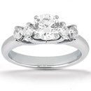 1.25 Ct. diamonds engagement band set 5 stone ring gold