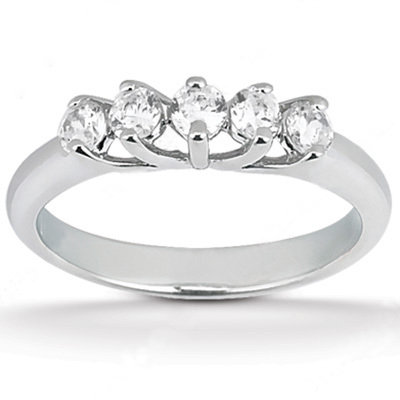 1.25 Ct. diamonds engagement band set 5 stone ring gold
