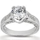 F VS1 Round diamonds ring engagement 1.43 carats gold