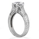 F VS1 Round diamonds ring engagement 1.43 carats gold