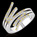 1.50 carat yellow canary & white diamonds ring gold new