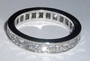 2.5 carats Band with princess cut diamonds