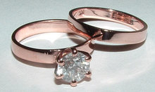 1 carat diamond engagement ring SOLITAIRE wedding band