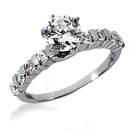 Center solitaire G SI1 diamonds 1.81 carats gold ring