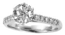 1.44 carat diamond solitaire ring with accents JEWELRY