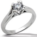 DIAMOND F VS1 SOLITAIRE RING 1.0 CT. white gold ring
