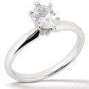 1 carat F VS1 oval solitaire diamond engagement ring